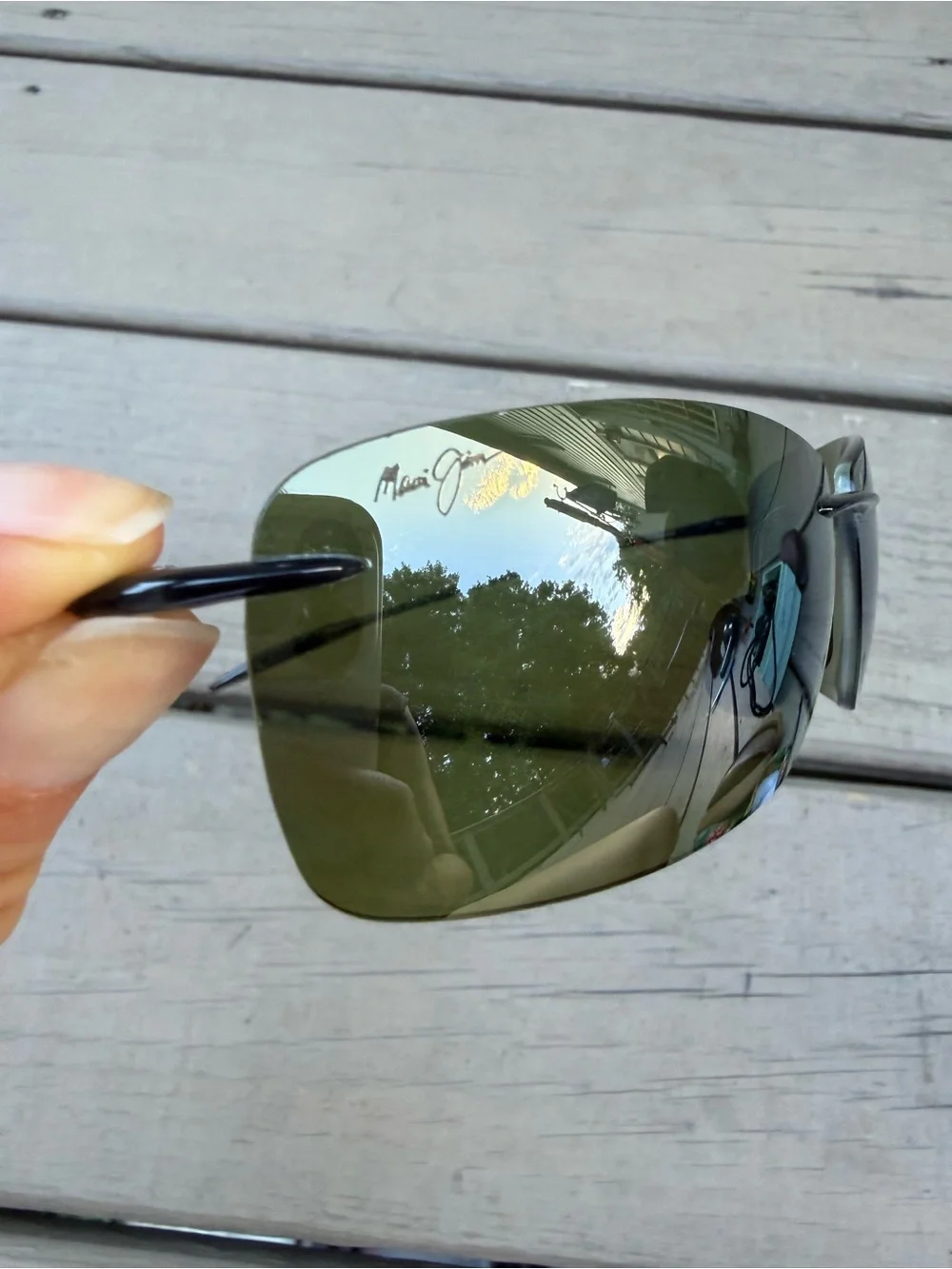 Maui Jim Lighthouse Polarized Rimless Sunglasses